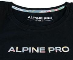 ALPINE PRO Triko dámské krátké GABORA černé - L