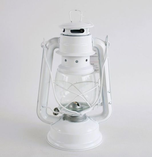 Lampa petrolejová 24cm ANTIK bílá