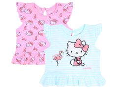 sarcia.eu 2x růžové a mátové tričko Hello Kitty 12-18 m 86 cm