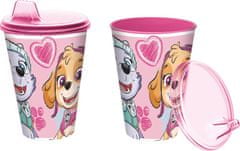 Paw Patrol KELÍMEK S PÍTKEM 430 ML, PLAST, RŮŽOVÁ