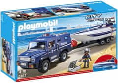 Playmobil 5187 POLICEJNÍ VŮZ S MOTOROVÝM ČLUNEM