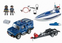 Playmobil 5187 POLICEJNÍ VŮZ S MOTOROVÝM ČLUNEM