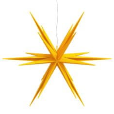 Vidaxl Svítící vánoční hvězda s LED skládací žlutá 100 cm
