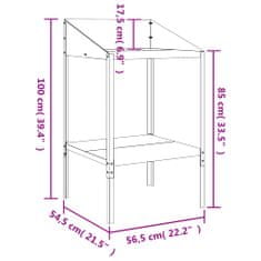 Petromila Stojan na rostliny antracitový 56,5x54,5x100cm pozinkovaná ocel