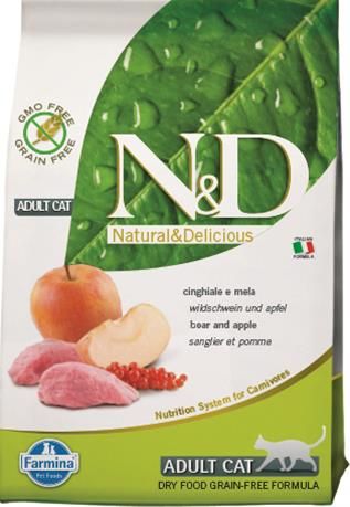 N&D PRIME Cat GF Wild Boar & Apple Adult 300 g