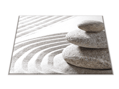 Glasdekor Skleněné prkénko světlé zen kameny - Prkénko: 40x30cm