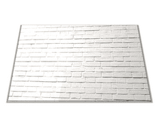 Glasdekor Skleněné prkénko bílá cihlová zeď - Prkénko: 40x30cm