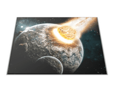 Glasdekor Skleněné prkénko apokalypsa Země - Prkénko: 40x30cm