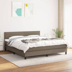 shumee Box spring postel s matrací taupe 160x200 cm textil