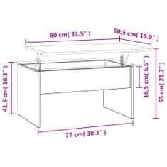 Vidaxl Konferenční stolek lesklý bílý 80x50,5x41,5 cm kompozitní dřevo