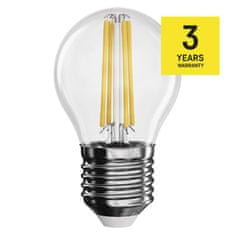 Emos LED žárovka Filament Mini Globe / E27 / 3,4 W (40 W) / 470 lm / teplá bílá