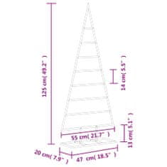 Greatstore Kovový vánoční stromeček dekorace černý 125 cm