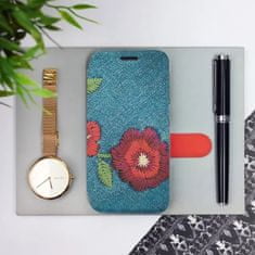 Mobiwear Flip pouzdro na mobil Motorola Moto G84 5G - MD05P Džínové květy