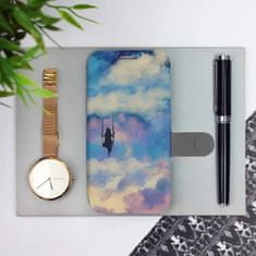 Mobiwear Flip pouzdro na mobil Motorola Moto G84 5G - MR09S Dívka na houpačce v oblacích