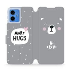 Mobiwear Flip pouzdro na mobil Motorola Moto G14 - MH06P Be brave - more hugs