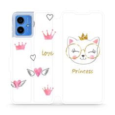 Mobiwear Flip pouzdro na mobil Motorola Moto G14 - MH03S Kočička princess