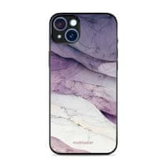 Mobiwear Prémiový lesklý kryt Glossy na mobil Apple iPhone 15 Plus - G028G - Bílý a fialový mramor