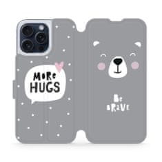 Mobiwear Flip pouzdro na mobil Apple iPhone 15 Pro Max - MH06P Be brave - more hugs