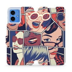 Mobiwear Flip pouzdro na mobil Motorola Moto G14 - VP18P Komiks