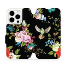Mobiwear Flip pouzdro na mobil Apple iPhone 15 Pro - VD09S Ptáčci a květy