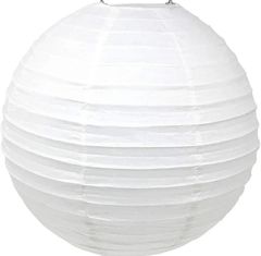 levnelampiony.eu Bílý kulatý lampion stínidlo průměr 50 cm