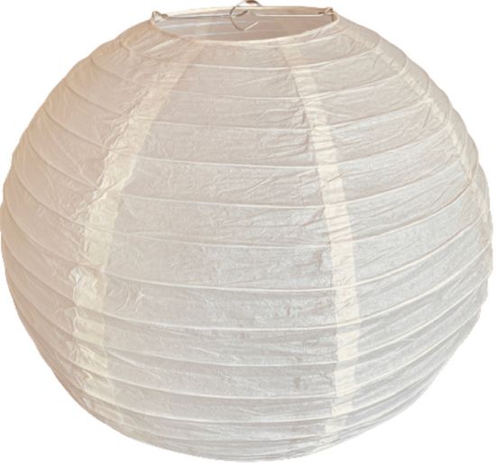 levnelampiony.eu Smetanový kulatý lampion stínidlo průměr 40 cm