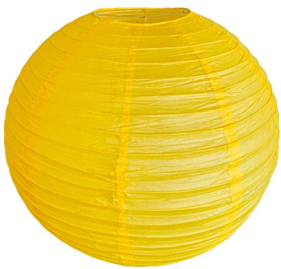 levnelampiony.eu Žlutý kulatý lampion stínidlo průměr 50 cm