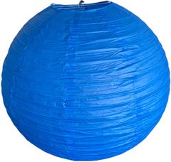 levnelampiony.eu Modrý kulatý lampion stínidlo průměr 50 cm