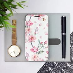 Mobiwear Flip pouzdro na mobil Motorola Moto G84 5G - M124S Růžové květy