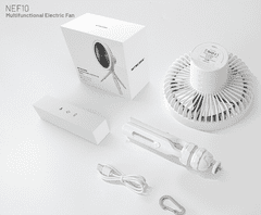 Nitecore NEF10 White multifunkční elektrický ventilátor - LED světlo, powerbank, bílá