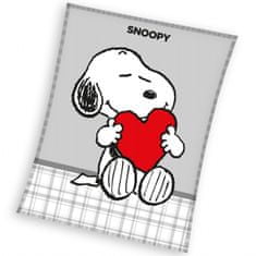 Carbotex  Dětská fleecová deka Snoopy Love 150x200 cm