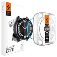 Spigen Ochranné Tvrzené Sklo Glas.Tr ”Ez-Fit” 2-Pack Samsung Galaxy Watch 6 Classic (43 Mm) Clear