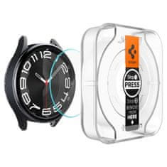 Spigen Ochranné Tvrzené Sklo Glas.Tr ”Ez-Fit” 2-Pack Samsung Galaxy Watch 6 Classic (43 Mm) Clear