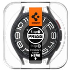 Spigen Ochranné Tvrzené Sklo Glas.Tr ”Ez-Fit” 2-Pack Samsung Galaxy Watch 6 Classic (43 Mm) Clear