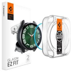 Spigen Ochranné Tvrzené Sklo Glas.Tr ”Ez-Fit” 2-Pack Samsung Galaxy Watch 6 Classic (47 Mm) Clear