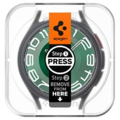 Spigen Ochranné Tvrzené Sklo Glas.Tr ”Ez-Fit” 2-Pack Samsung Galaxy Watch 6 Classic (47 Mm) Clear