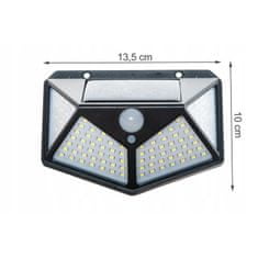 MG L10720 solární lampa 100 LED, černá