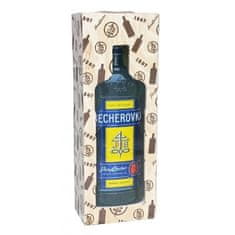 Becherovka Dárkové balení - Karlovarská Becherovka originál dřevěná kazeta 3,0 l.