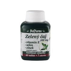 MedPharma Zelený čaj 200 mg + vitamin E, selen, zinek, 67 tablet