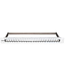 Schrack 19" patchpanel pro max. 24 keystone,neosazený,1U,RAL 7035