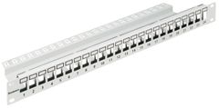 Schrack 19" patchpanel pro 24 modulu SFA/SFB, neosazený, 1U,RAL 7035