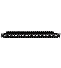 Schrack 19"patchpanel AMPARO pro 24 keystone SFA/SFB neosazený, 1U