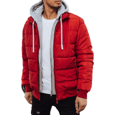 Dstreet Pánská zimní bunda prošívaná KETA červená tx4550 XXL