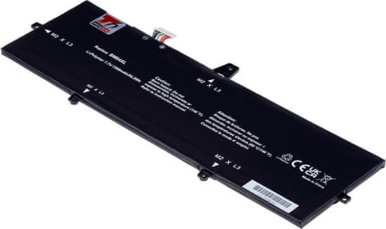 Baterie T6 Power pro notebook Hewlett Packard 6MJ70AV, Li-Poly, 7,7 V, 7300 mAh (56 Wh), černá