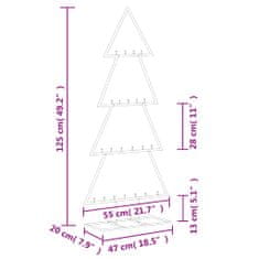 Greatstore Kovový vánoční stromeček dekorace černý 125 cm