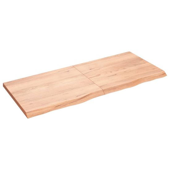 Vidaxl Koupelnová deska hnědá 140x60x(2-4) cm ošetřený masivní dřevo