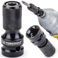 Powermat Adaptér z 1/2" čtyřhran na 1/4" HEX pro rázové utahováky POWERMAT