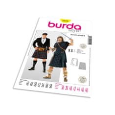 Burda Střih Burda 2515 - Kilt, Highlander, Skot, William Wallace