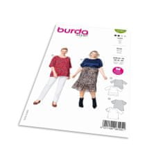 Burda Střih Burda 6105 - Tričko s volánem pro plnoštíhlé