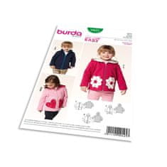 Burda Střih Burda 9425 - Dětská mikina na zip s kapucí, bunda